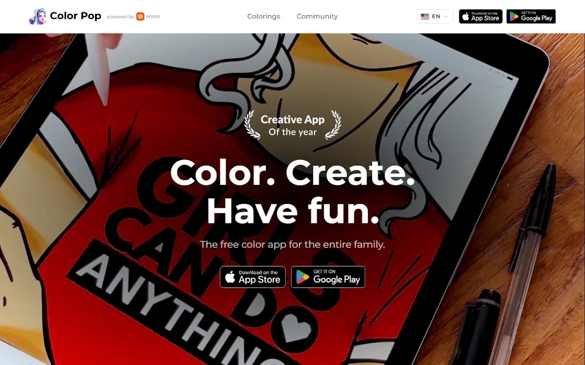 Captura de Color Pop - Coloring powered by AI