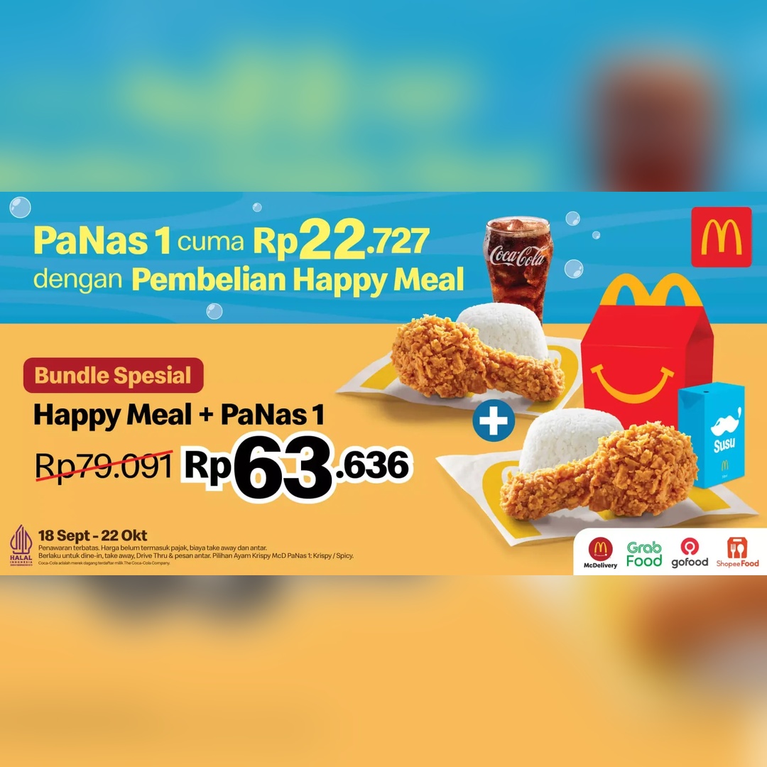 PaNas 1 Cuma Rp22.727 dengan Pembelian Happy Meal