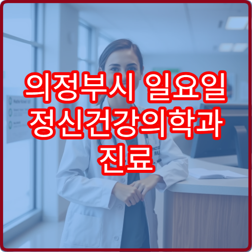 의정부시 일요일 정신건강의학과 진료 병원 우울증·불안장애 상담