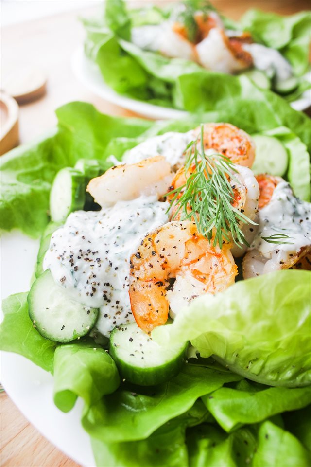 Salad Tôm Sốt Sữa Chua