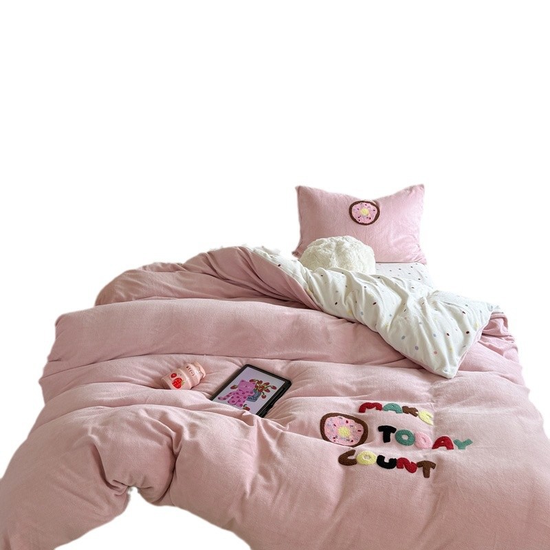 Milchfaser-Fleece Bettwäsche-Set für den Winter