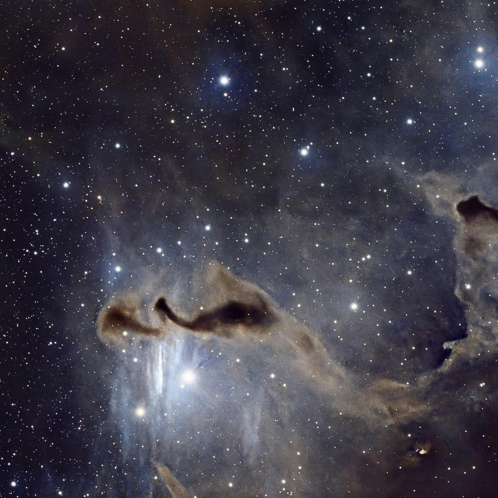 Download Dark Cosmic Dust And Bright Stars Full HD iPhone