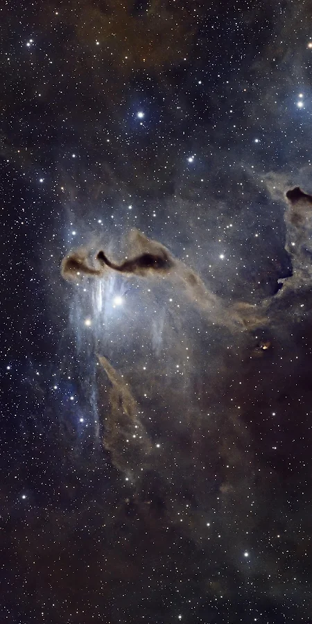 Dark Cosmic Dust And Bright Stars Full HD iPhone Phone Wallpaper