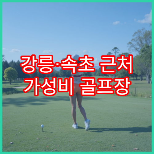 강릉·속초 근처 가성비 골프장 부킹 팁
