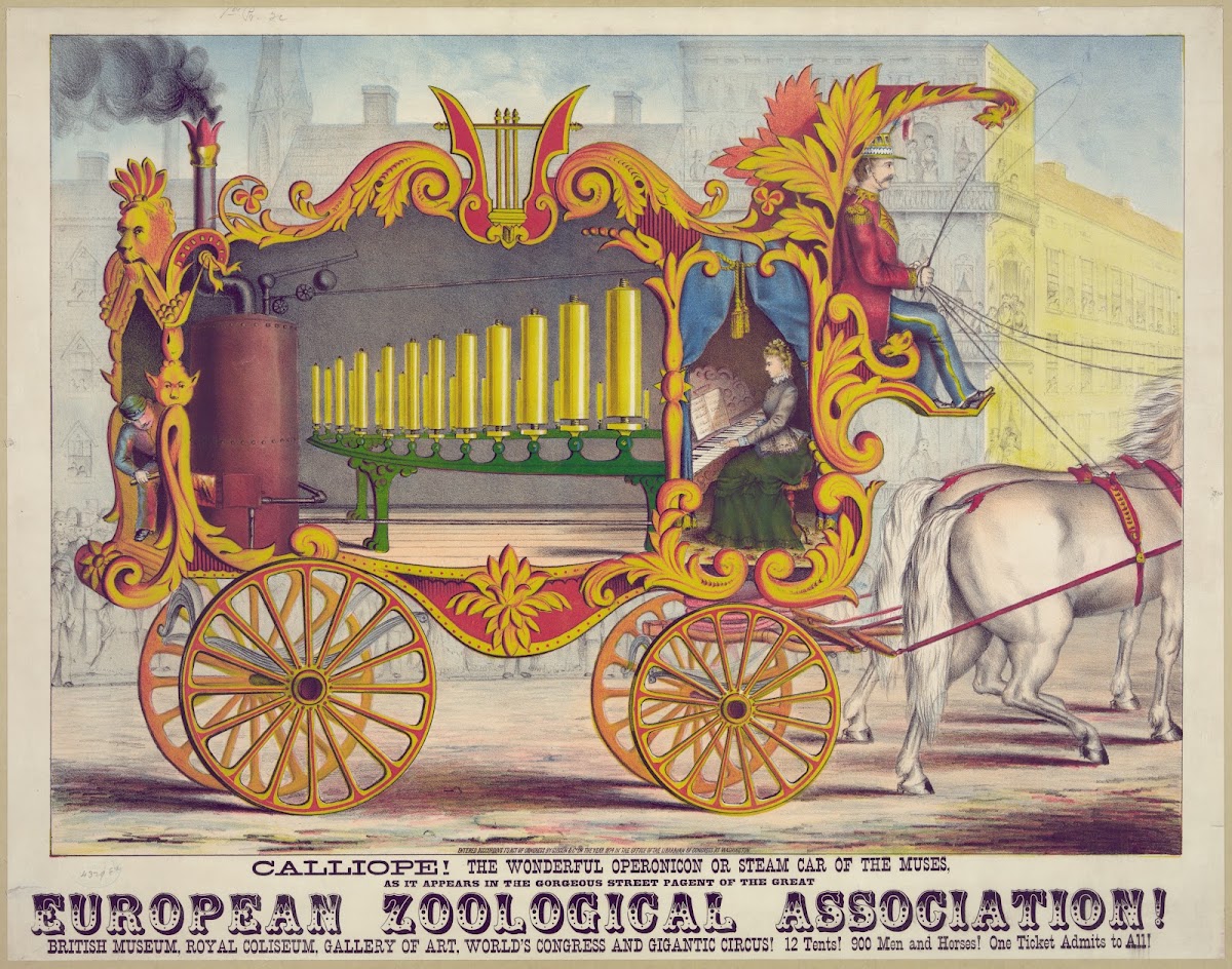 Calliope The wonderful Operonicon or Steam Car of the Muses 1874
