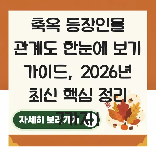 축옥 등장인물 관계도 한눈에 보기 가이드