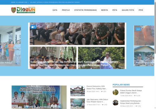  DASHBOARD - DINAS PERKEBUNAN PROVINSI KALIMANTAN TENGAH 