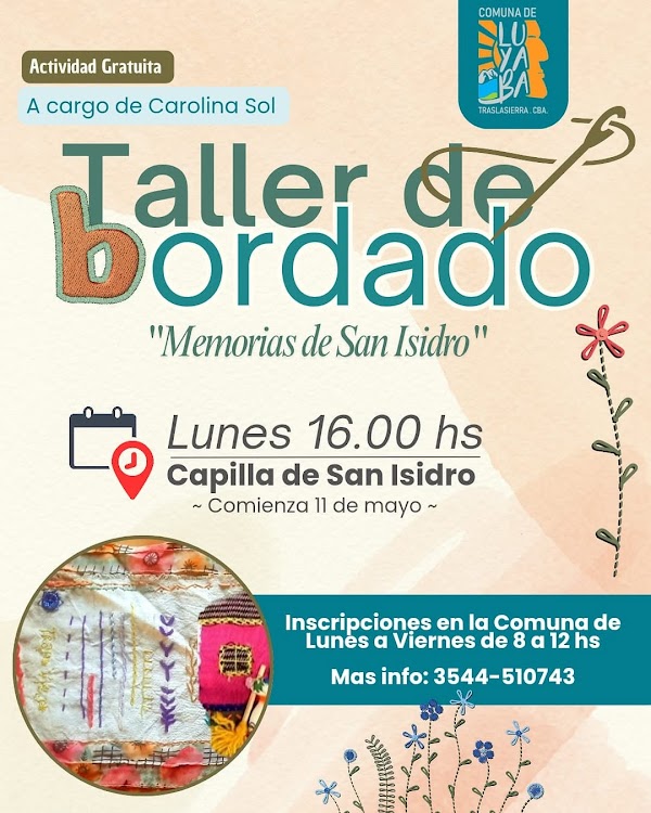 Taller de bordado "Memorias de San Isidro"