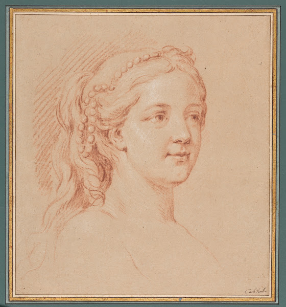Tête de femme de trois quarts à droite circa 1763 1764