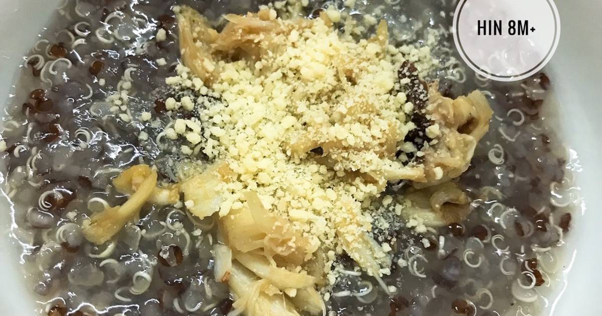 Soup quinoa cua xào tỏi