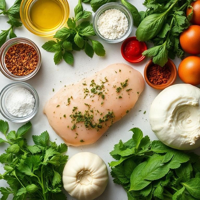 Ingredients for Creamy Pesto Chicken (Easy 30-Minute Recipe) – One-Skillet Comfort