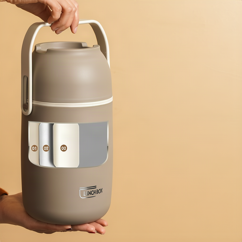 Isolierte Lunchbox aus 316er Edelstahl, rund