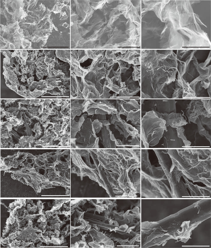 Increasing both the electromagnetic shielding and thermal conductive properties of three-dimensional graphene-CNT-SiC hybrid materials