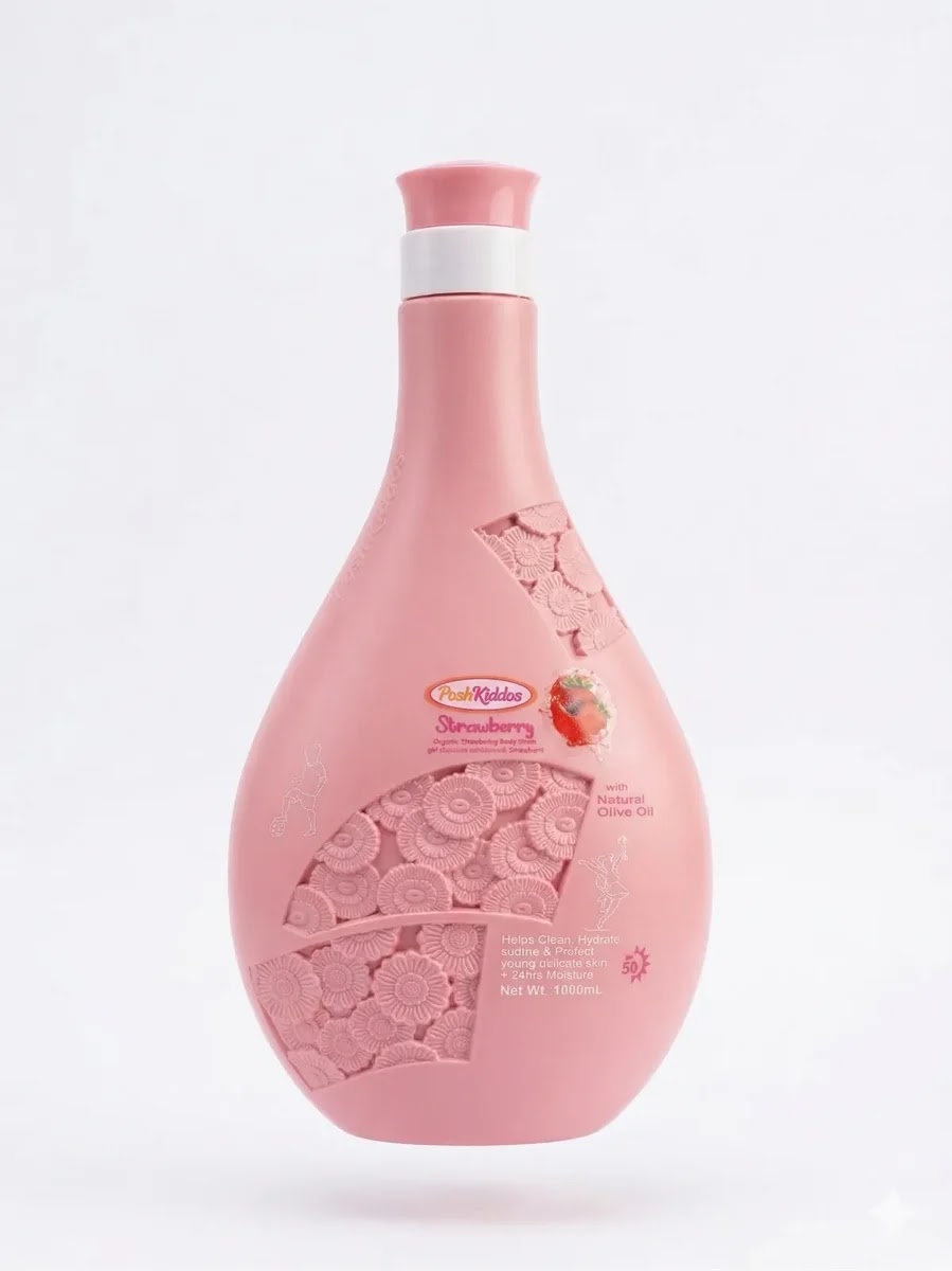 PoshKiddos Strawberry Organic Revitalizing Body Wash