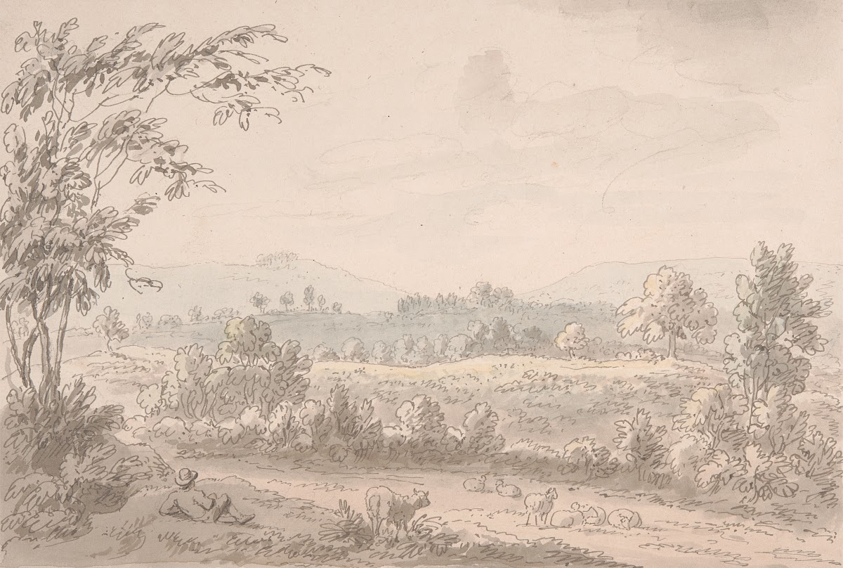 Landscape with Shepherd and Sheep