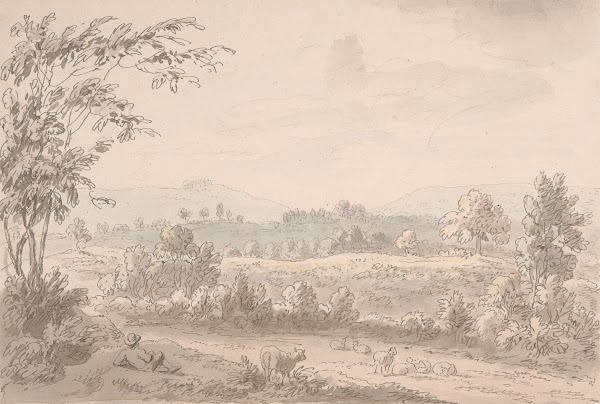 Landscape with Shepherd and Sheep