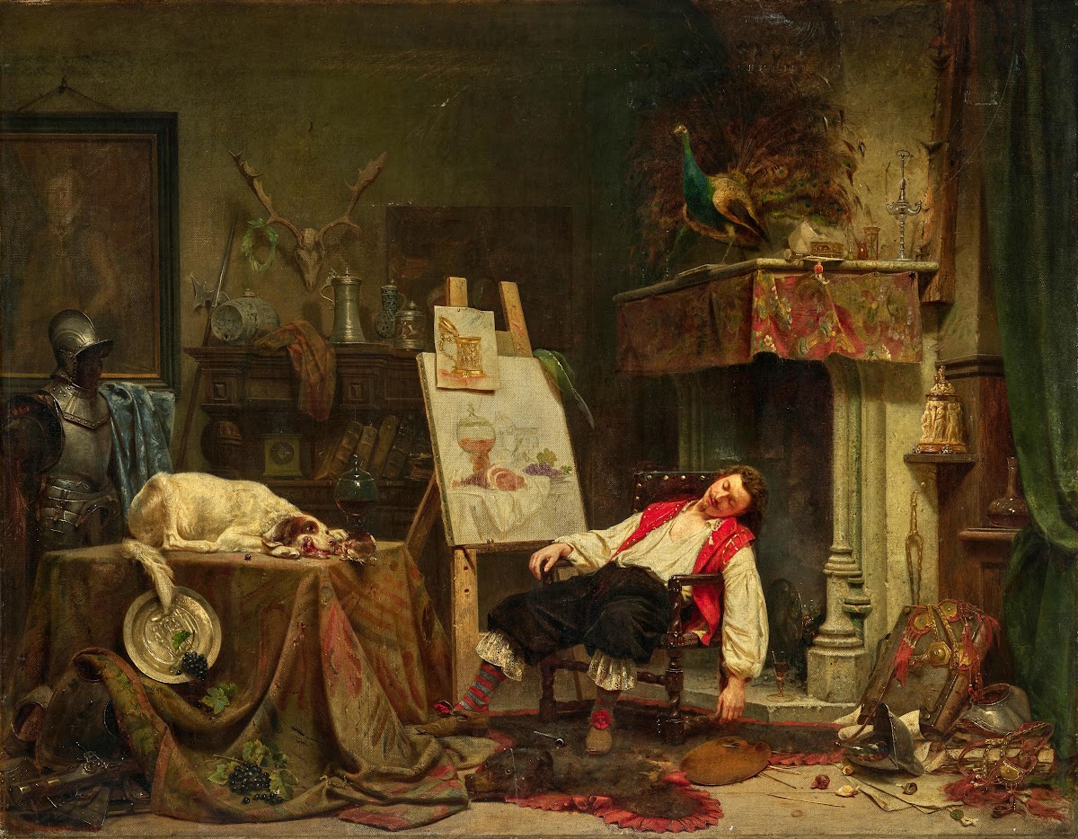 A Sleeping Painter 1858
