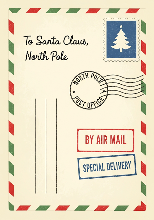 Letter to Santa Claus Envelope