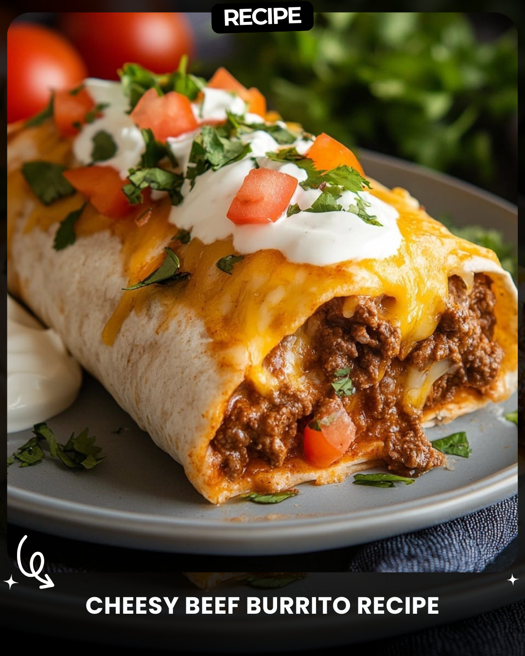 Cheesy Beef Burrito Recipe