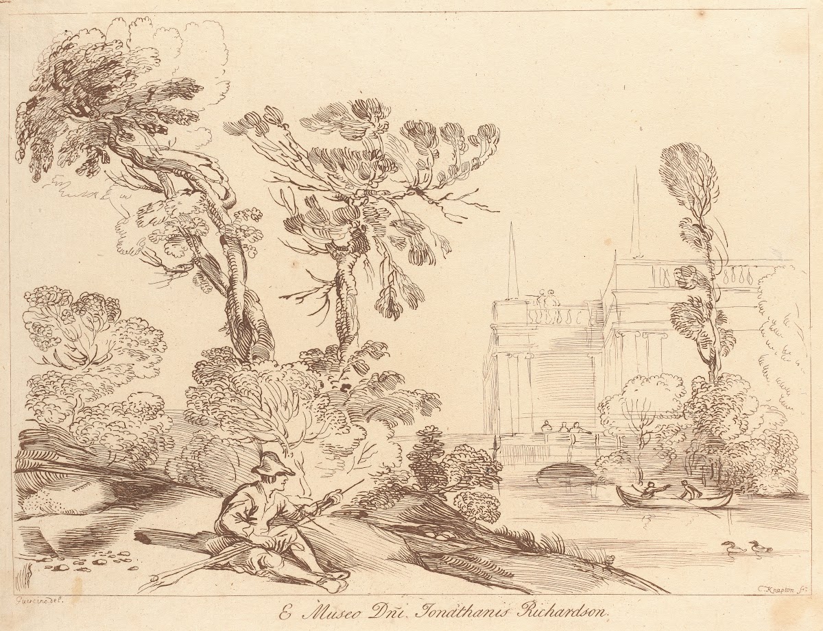 Landscape with seated man 1740