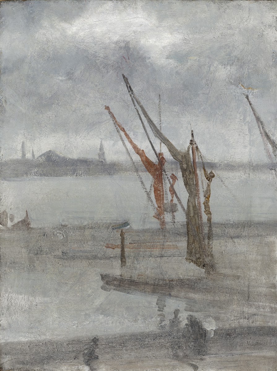 Grey and Silver  Chelsea Wharf c 1864 1868