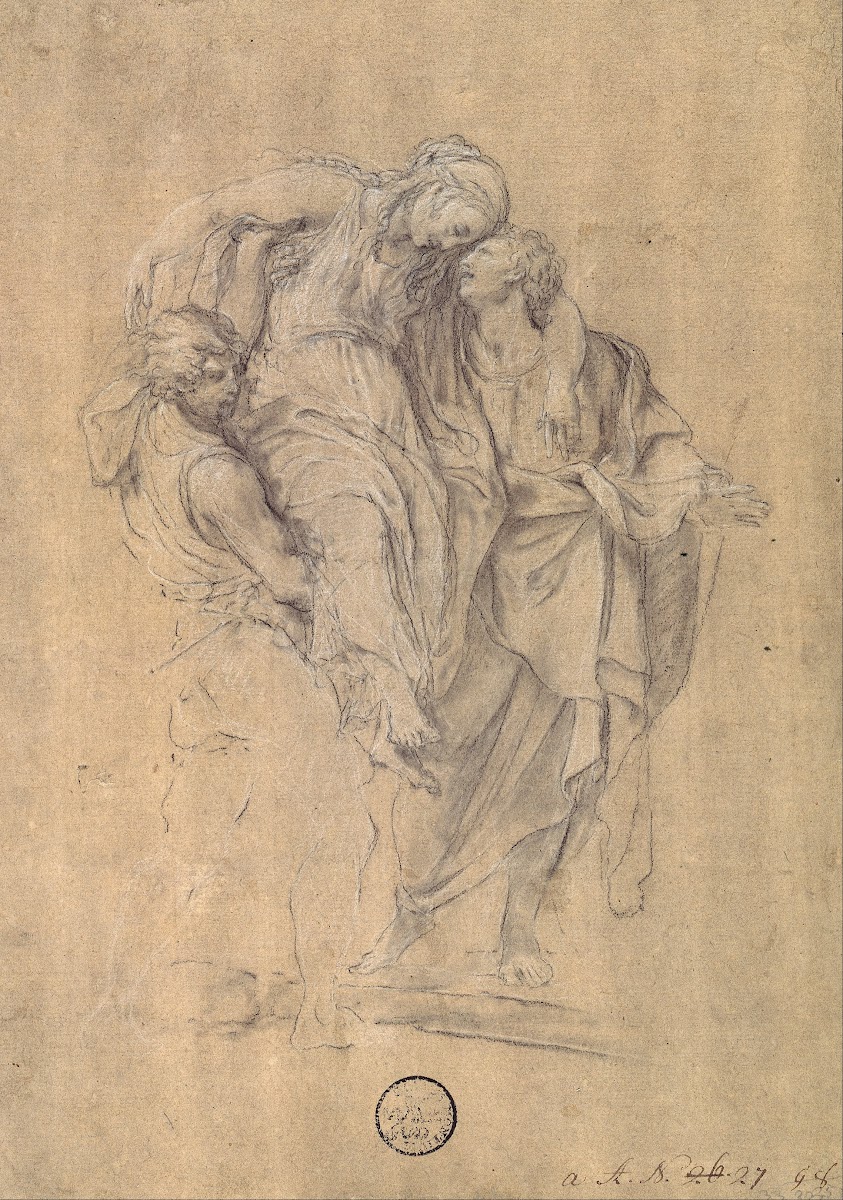 Two Men Carrying a Body 1740   1750