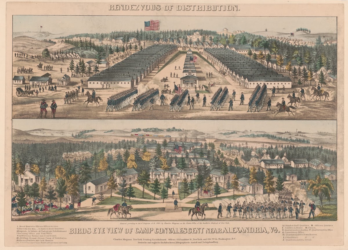 Rendezvous of distribution Birds eye view of camp convalescent near Alexandria V