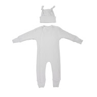 Дитячий набір Twins Ego Baby Boy (чоловічок на блискавці і шапка) 56р сірий