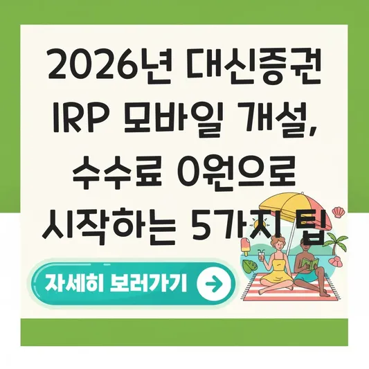대신증권 IRP 모바일로 개설 하는 법 대표 이미지