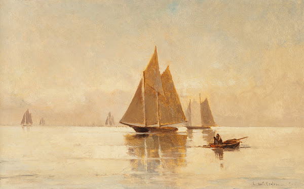 Sailboats in the Evening