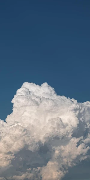 Massive Fluffy White Clouds 5K Wallpaper Background