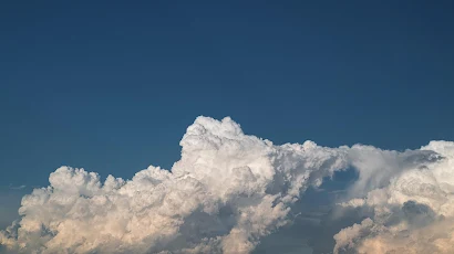 Massive Fluffy White Clouds 5K Desktop & Mobile Wallpaper Background