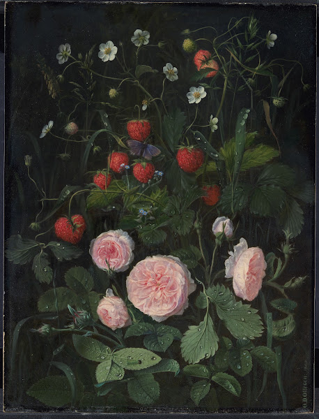 Still Life With Roses And Strawberries 1843