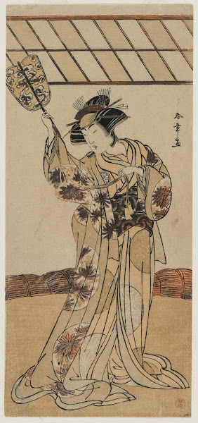 Segawa Kikunojo II as the Referee of a Wrestling Match c late 1770s