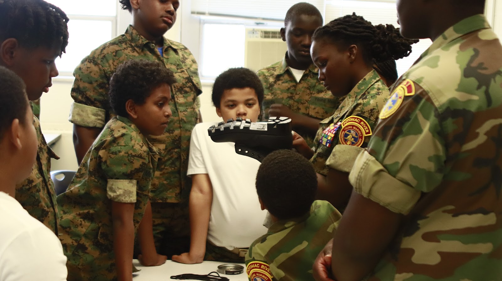 Young Marines Drill