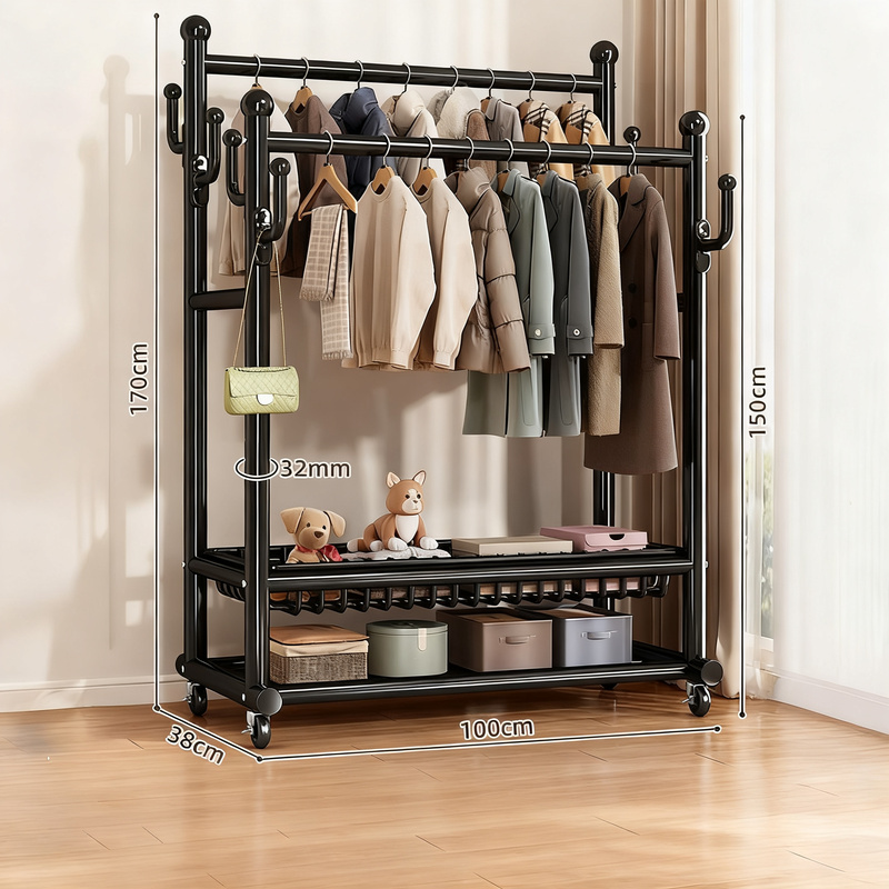 Movable wardrobe made of carbon steel, Nordic