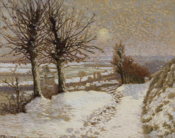 Paysage soleil et neige