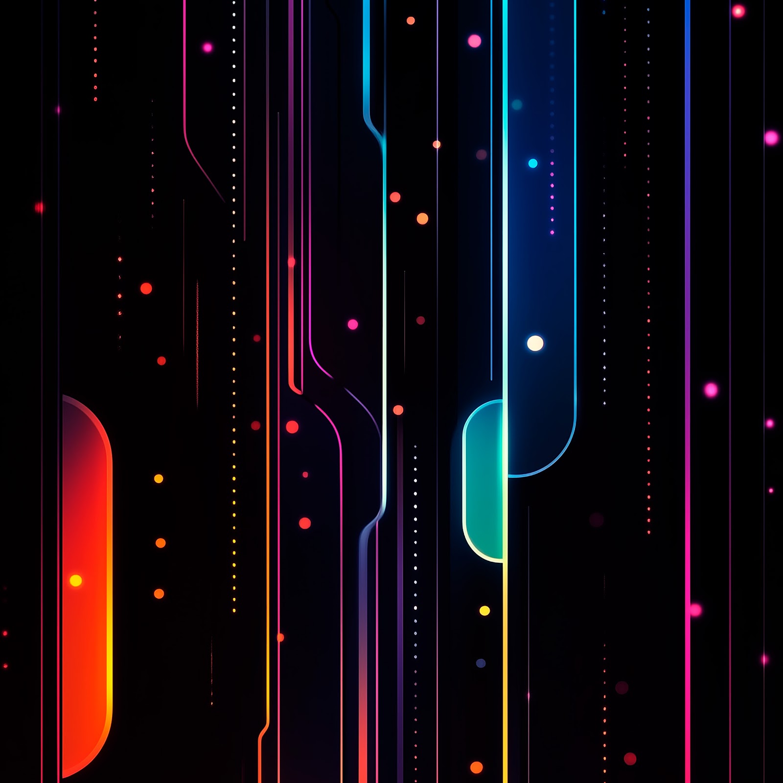 Download Abstract, Neon, Lines, Futuristic 4K iPhone
