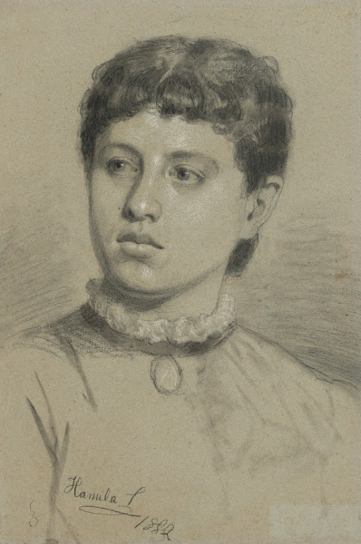 A study of a portrait of a girl