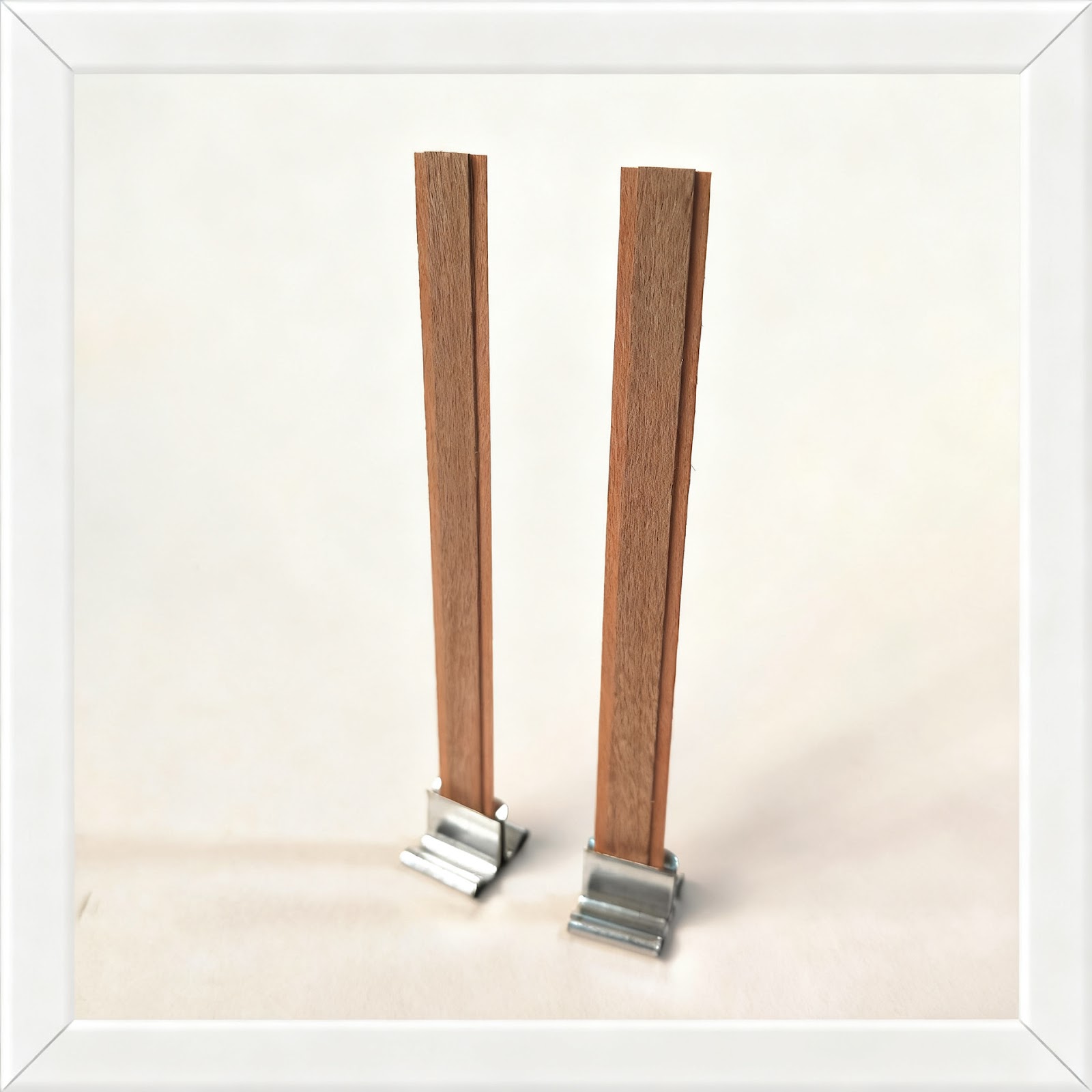 Wood candle core, multilayered, various sizes