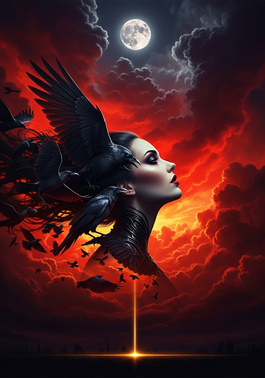 Gothic Crow Goddess