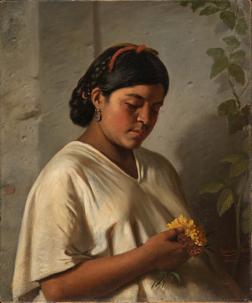 Indian Woman With Marigold Mujer IndíGena Con CempasúChil 1876