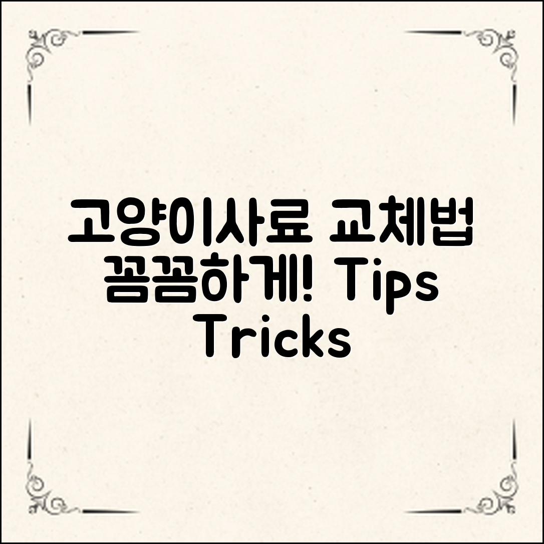 꼼꼼한 고양이사료교체법, 이렇게 해보세요!