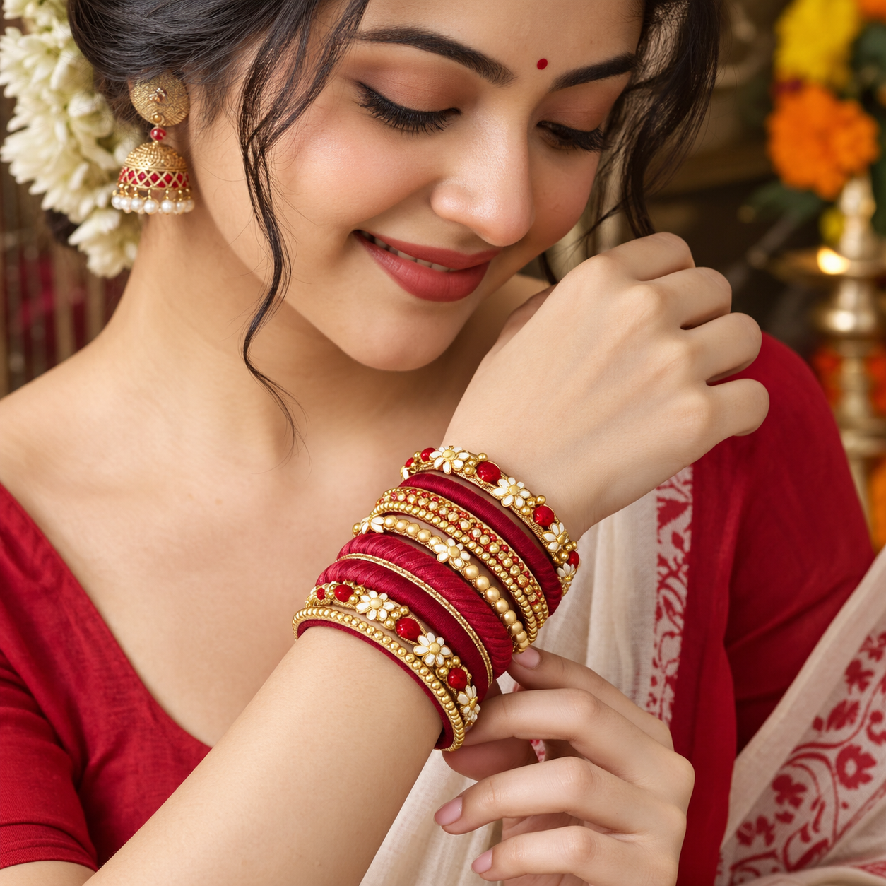 Bengali model closeup portrait