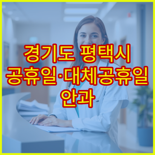 경기도 평택시 공휴일·대체공휴일 안과 진료 결막염·다래끼 상담