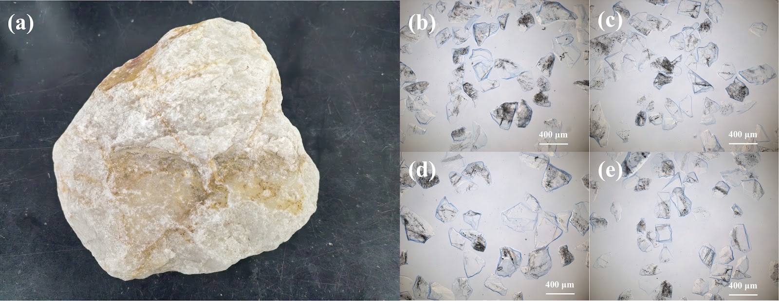 Rapid identification method for inclusions in evaluating high-purity quartz
