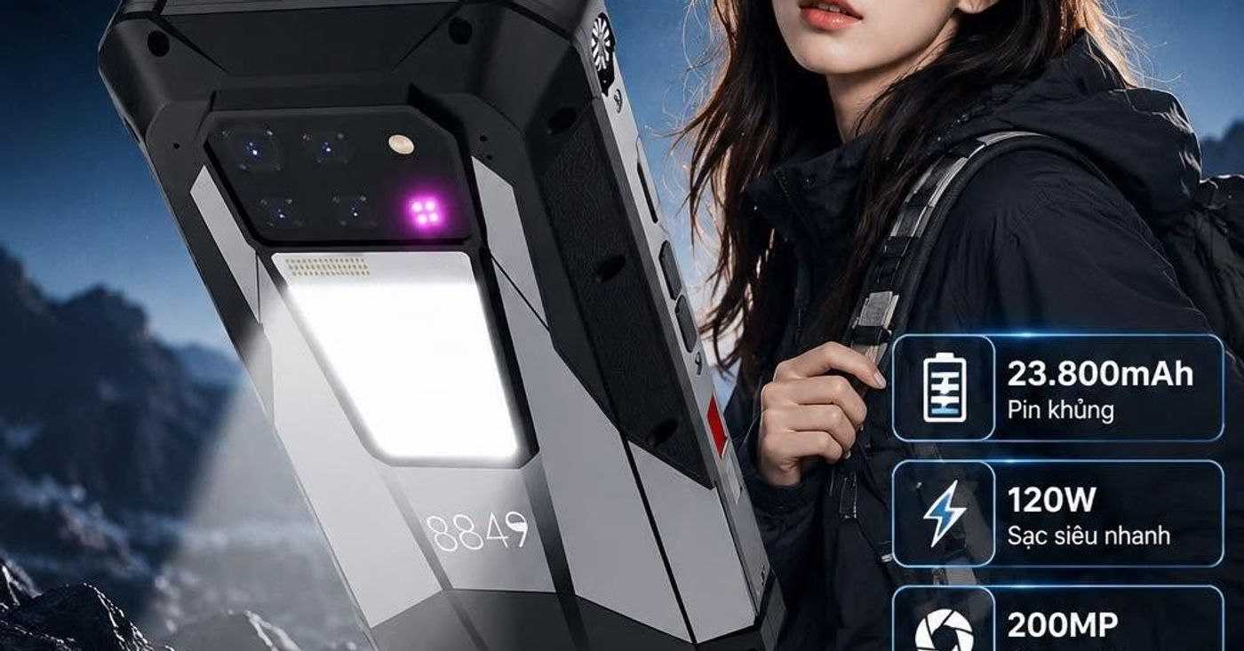 8849 Tank 3 Pro Gây Chấn Động Thị Trường Với Pin 23.800mAh Và Máy Chiếu Tích Hợp Ngay Trên Điện Thoại