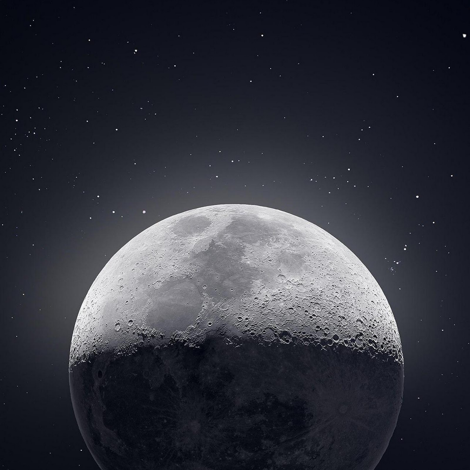 Download The Moon in Deep Space Full HD iPhone