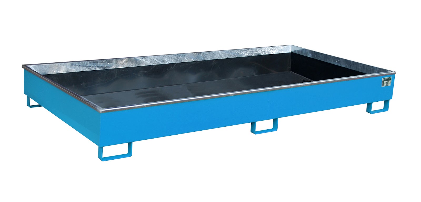 Stellingopvangbak met PE-binnenbak Stellingopvangbak RW 2700-2 PE, gelakt, Lichtblauw