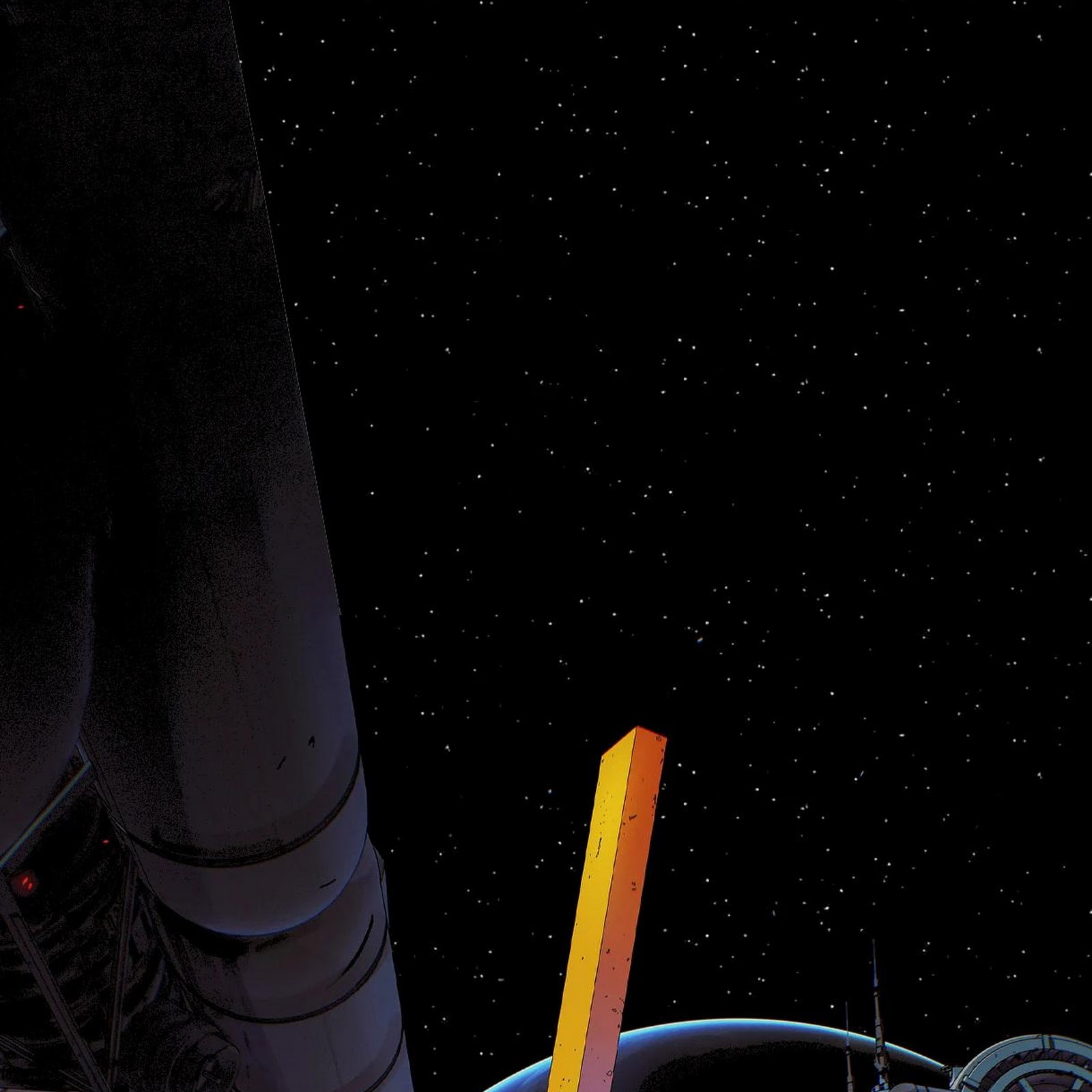 Download Lone Astronaut Near Space Monolith Full HD iPhone